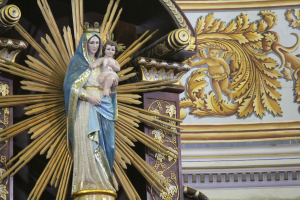 Imagen de la Virgen del Pilar en la Catedral de Alajuela
