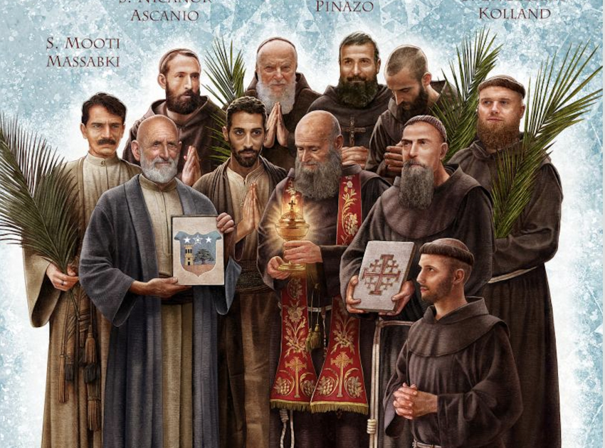 Imagen elaborada para la canonización de los mártires de Damasco.