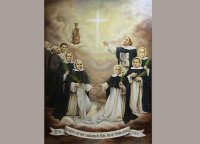 Beatos mártires del convento de Montesclaros: Estanislao García, Germán Caballero, José Menéndez, Victoriano Ibáñez y Eugenio Andrés Amo.