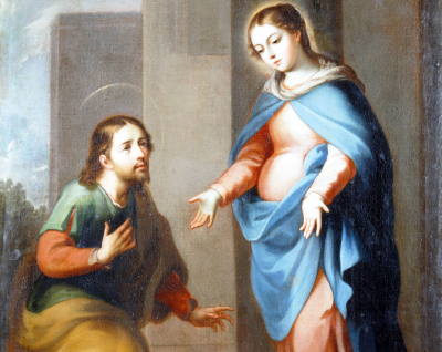 Jesús nació de María, desposada con José, hijo de David.