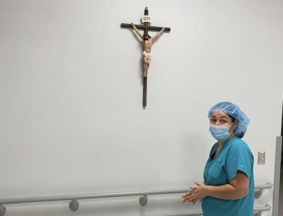 Imagen de Cristo fue colocada nuevamente en el Hospital M&eacute;xico