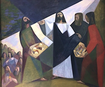 Jes&uacute;s distribuy&oacute; el pan a los que estaban sentados, hasta que se saciaron.